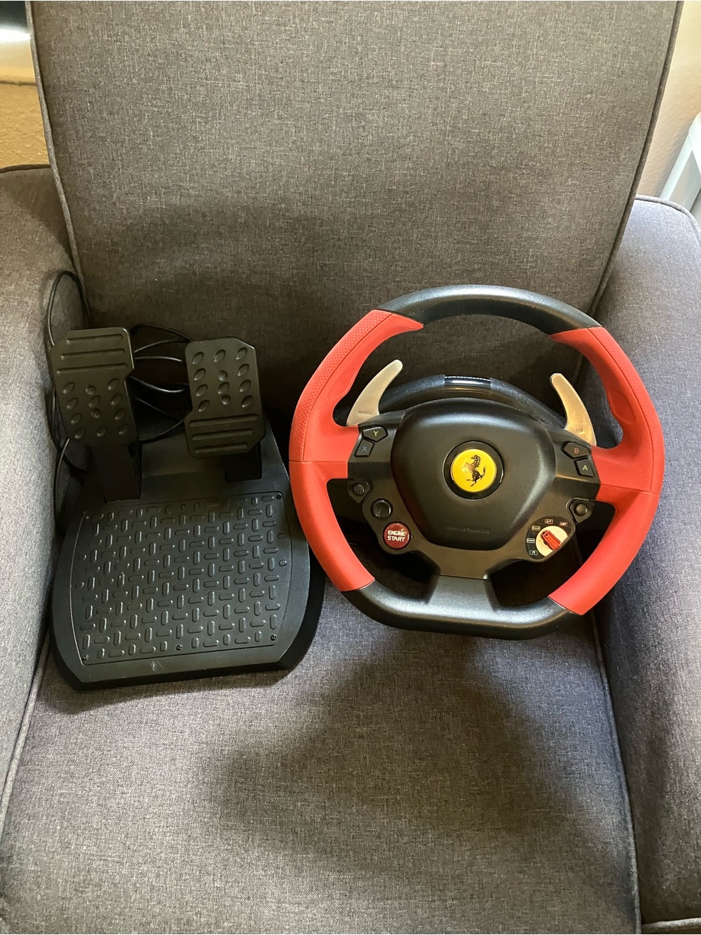 Thrustmaster Ferrari 458 Spider Racing Wheel w/ Pedals Wired for Xbox One